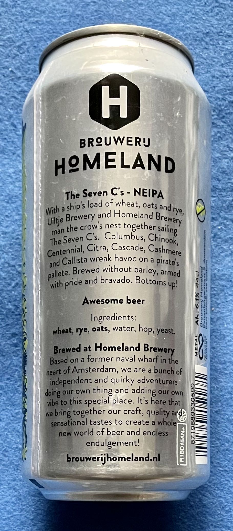 The Seven C’s - Brouwerij Homeland (440 mL) alcohol collectible [Barcode 8719689330590] - Main Image 2