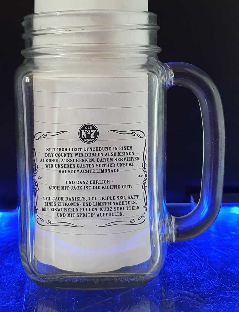 Lynchburg Glass Gelbe Schrift - Jack Daniels Distillery alcohol collectible - Main Image 2