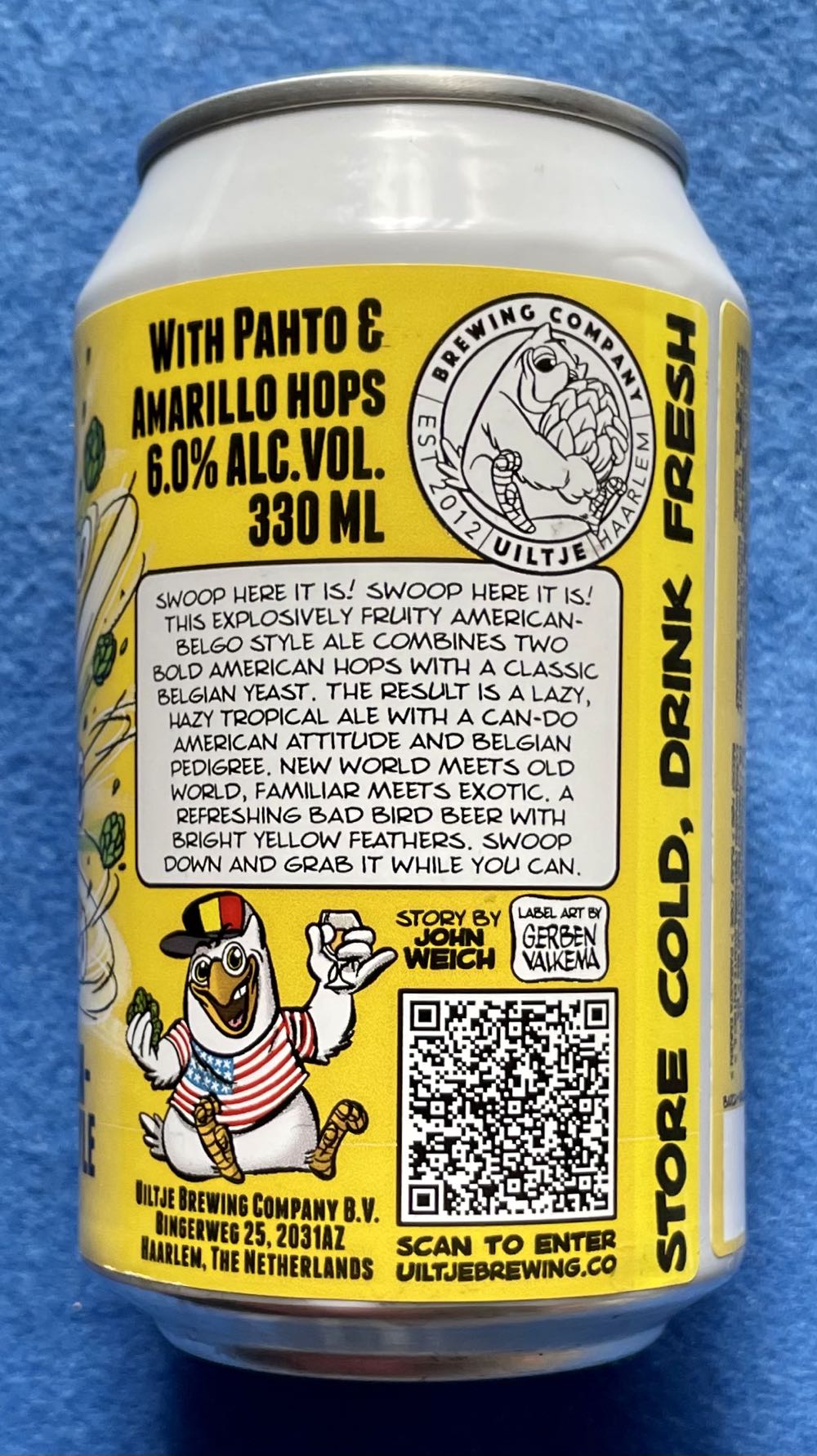 Swoop - Uiltje Brewing Company (330 mL) alcohol collectible [Barcode 8720254564951] - Main Image 3