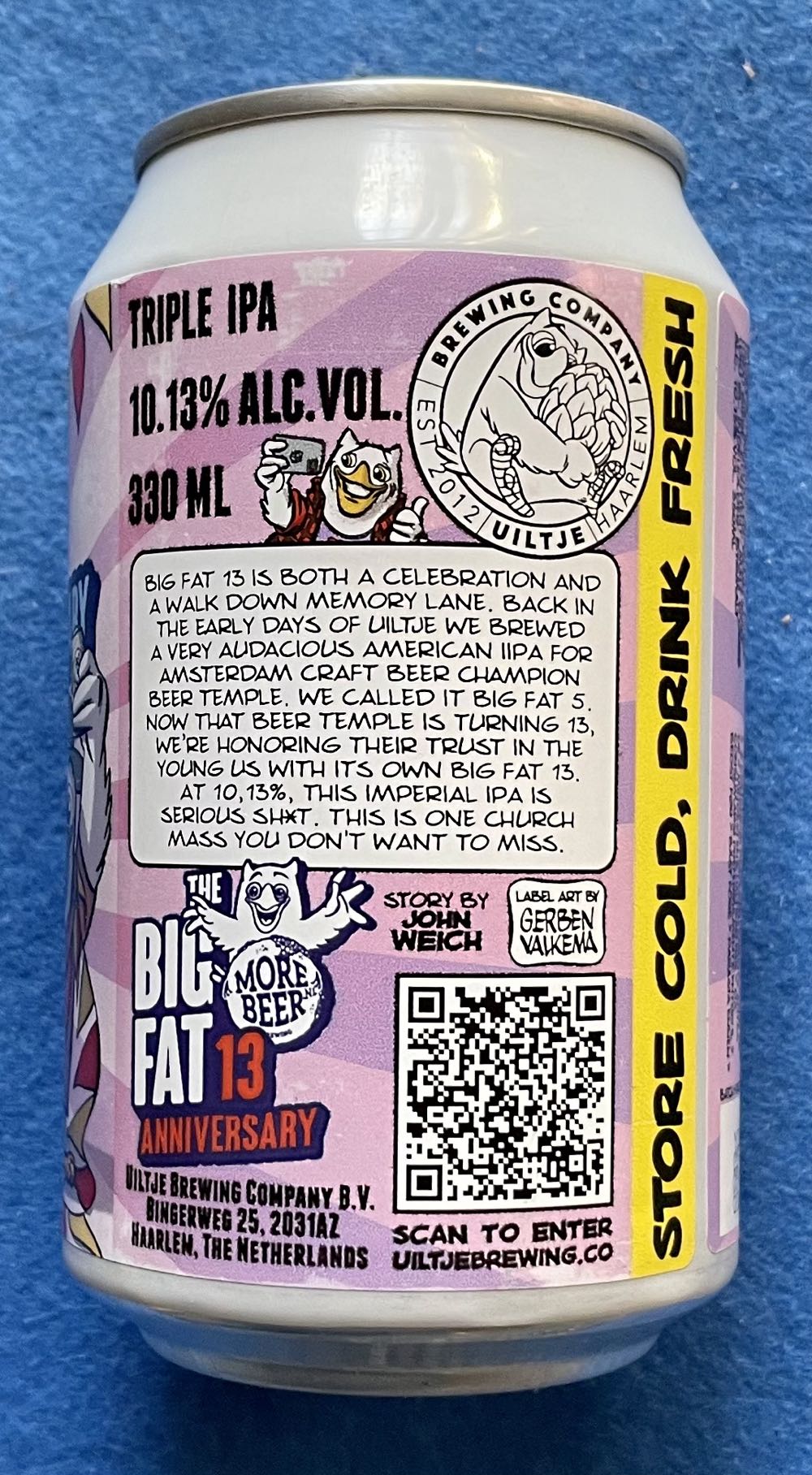 The Big Fat 13 Anniversary - Uiltje Brewing Company (330 mL) alcohol collectible [Barcode 8720254564975] - Main Image 3