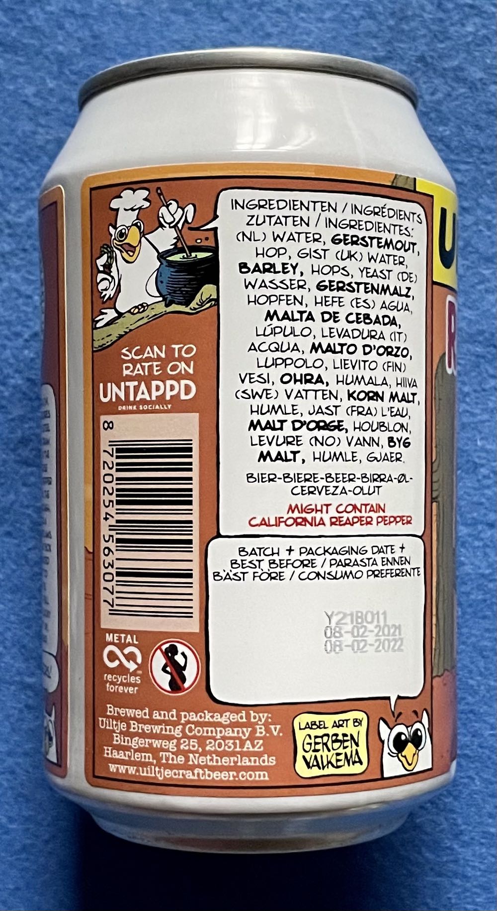 Russian Roulette - Uiltje Brewing Company (330 mL) alcohol collectible [Barcode 8720254563077] - Main Image 4