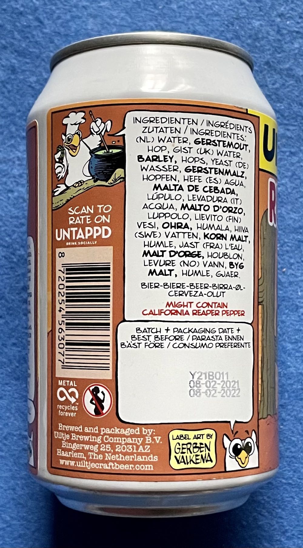 Russian Roulette - Uiltje Brewing Company (330 mL) alcohol collectible [Barcode 8720254563077] - Main Image 4