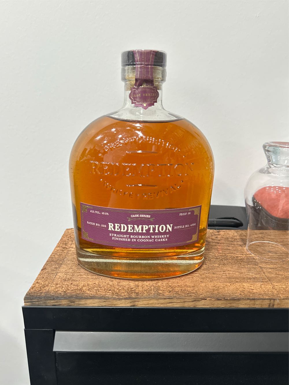 Redemption Cognac Cask Finish Bourbon Whiskey 750ml - Bardstown Barrel Selections (750 mL) alcohol collectible [Barcode 031259002507] - Main Image 3