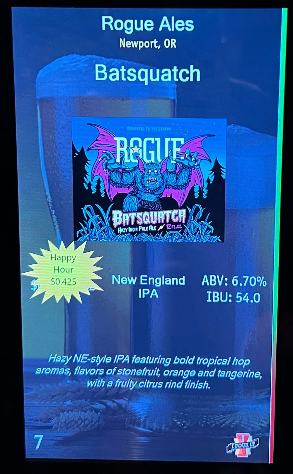 Rogue Batsquatch Hazy IPA - Roque Brewery, Newport alcohol collectible - Main Image 2