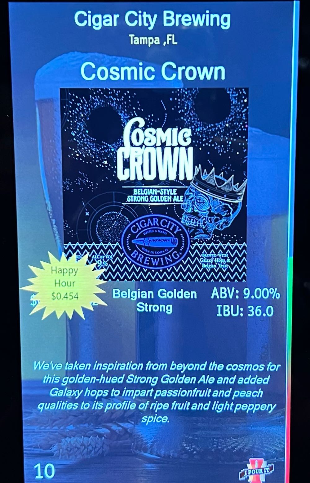 Cigar City Cosmic Crown Belgian Golden Ale - Cigar City Brewing, Tampa alcohol collectible - Main Image 2