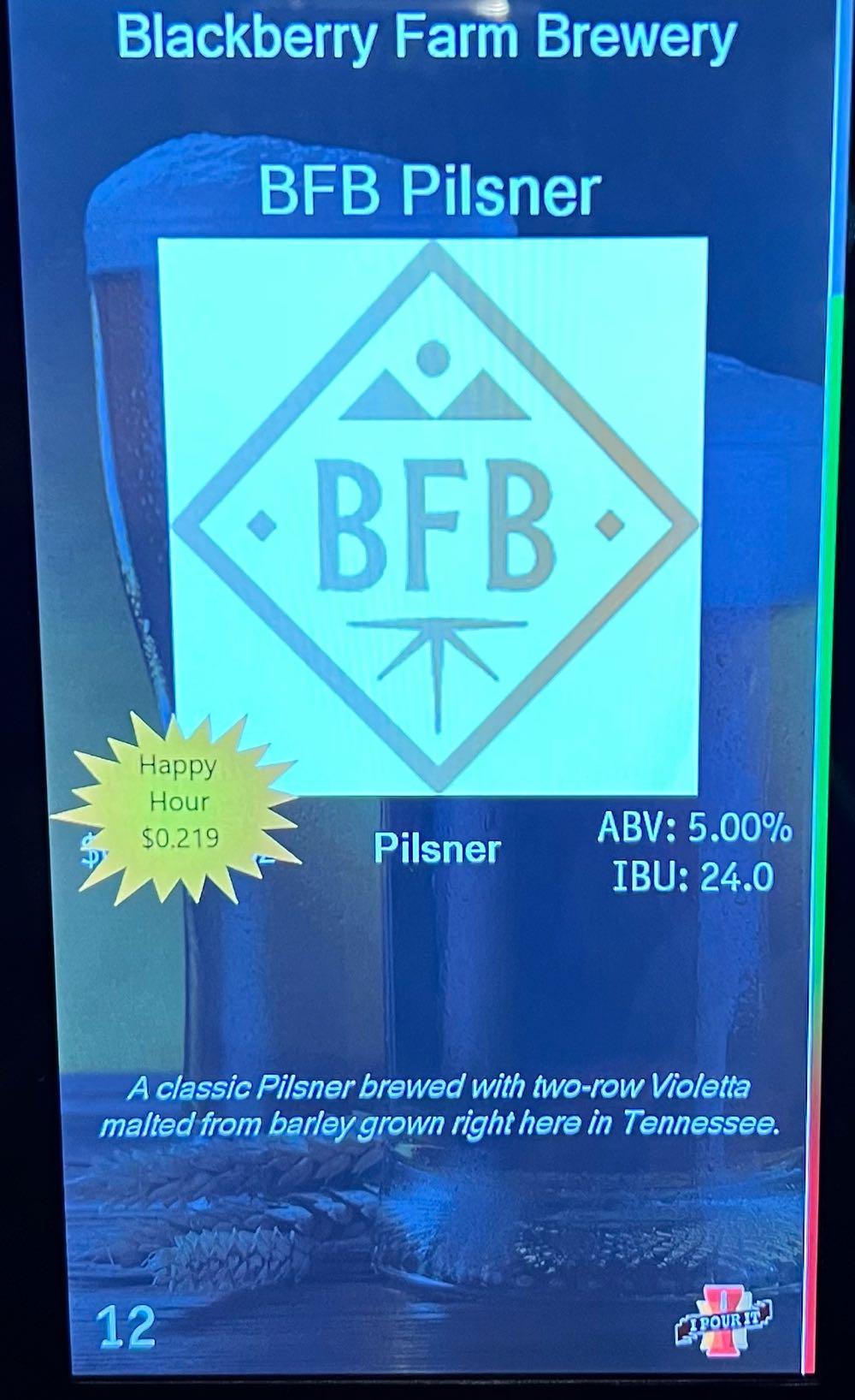 Blackberry Farm Pilsner - Blackberry Farm Brewery Maryville alcohol collectible - Main Image 2