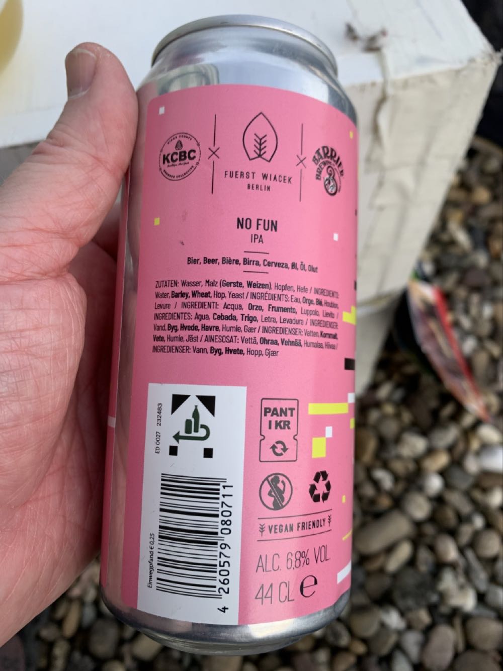 Fuerst Wiacek No Fun Ipa | Sweeney’s D3 - Fürst Wiacek alcohol collectible [Barcode 4260579080711] - Main Image 3