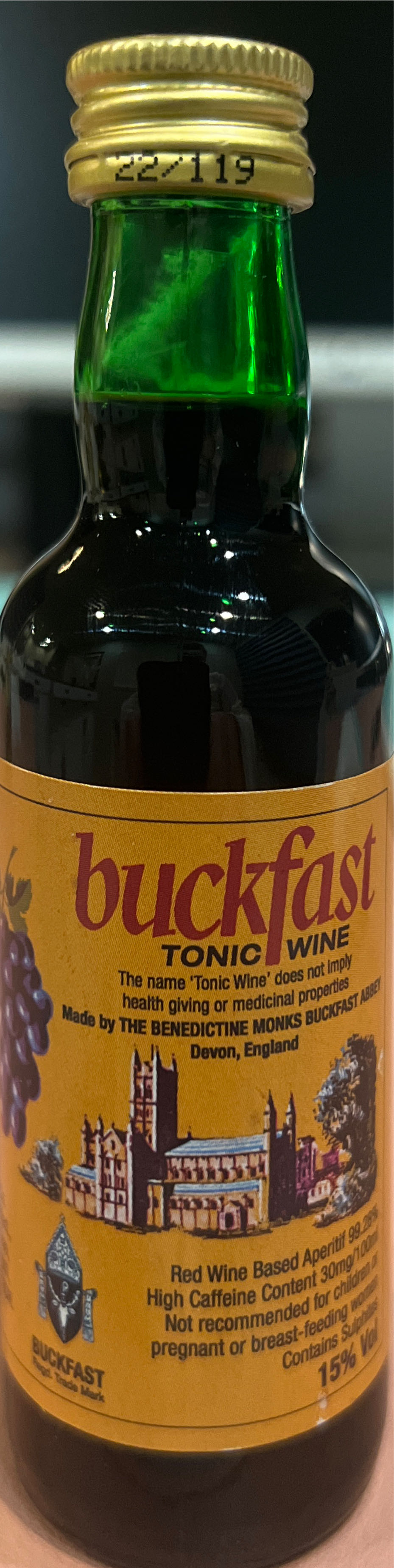 Miniature Buckfast 5cl From Newhouse Mini Market ...  alcohol collectible [Barcode 5027882941004] - Main Image 2