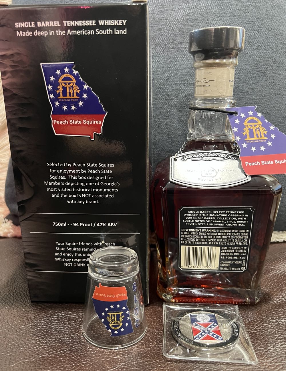 Peach State Square Barrel 2 - Jack Daniel’s Distillery, Lynchburg, TN (750 mL) alcohol collectible - Main Image 3