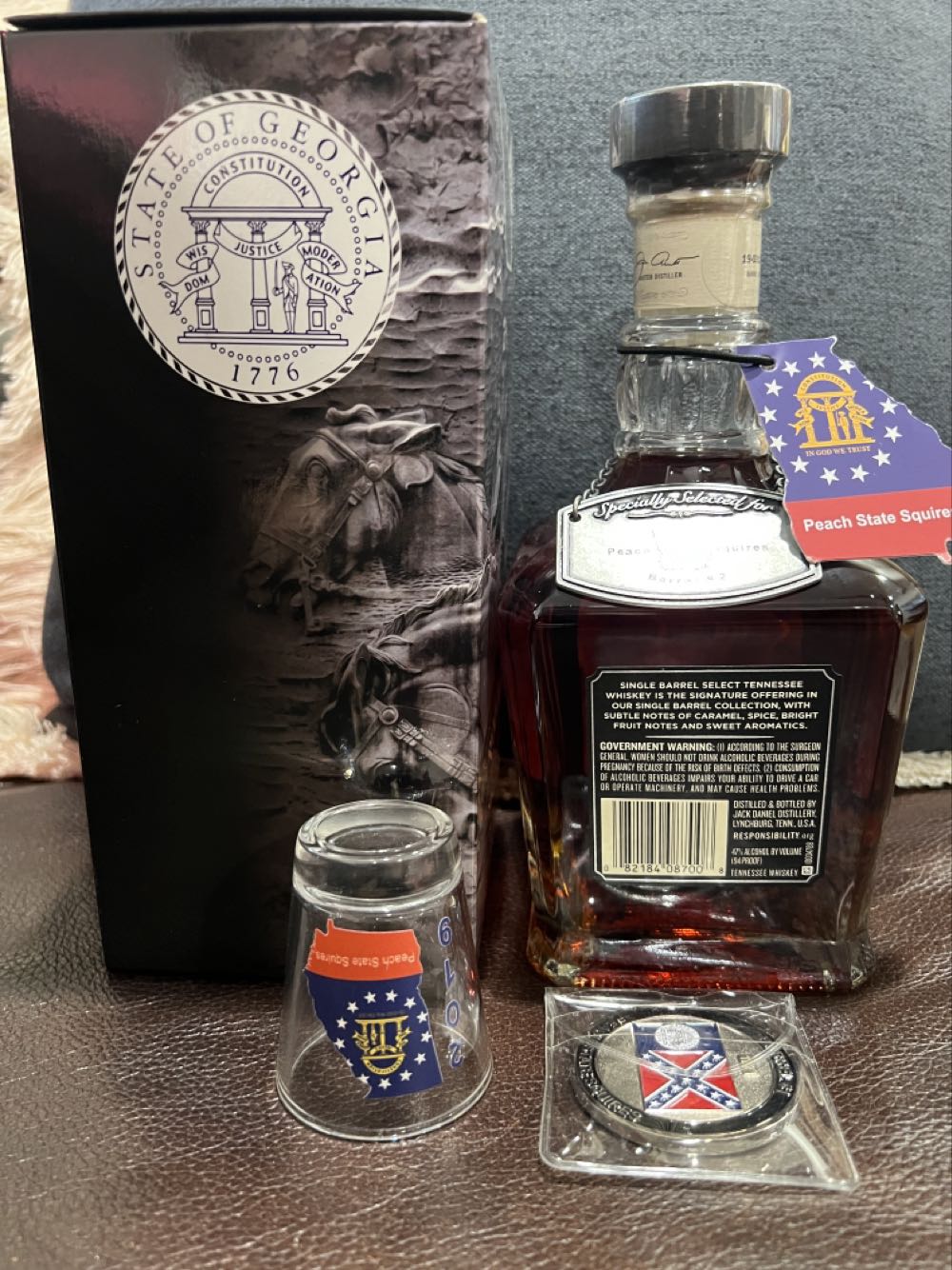 Peach State Square Barrel 2 - Jack Daniel’s Distillery, Lynchburg, TN (750 mL) alcohol collectible - Main Image 4