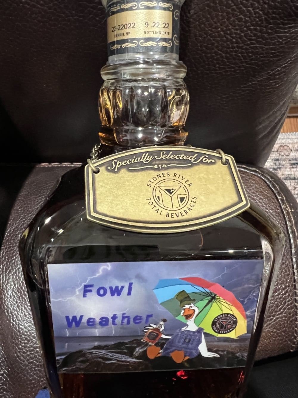 Stone River Total Beverages Fowl Weather - Jack Daniel’s Distillery, Lynchburg, TN (750 mL) alcohol collectible - Main Image 4