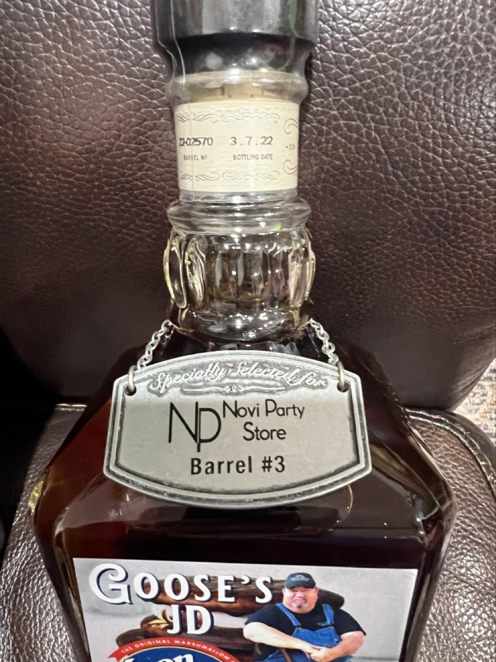 NP Novi Party Store Barrel#3 Goose’s JD Moon Pie Rye 3-7-22 - Jack Daniel’s Distillery, Lynchburg, TN (750 mL) alcohol collectible - Main Image 4