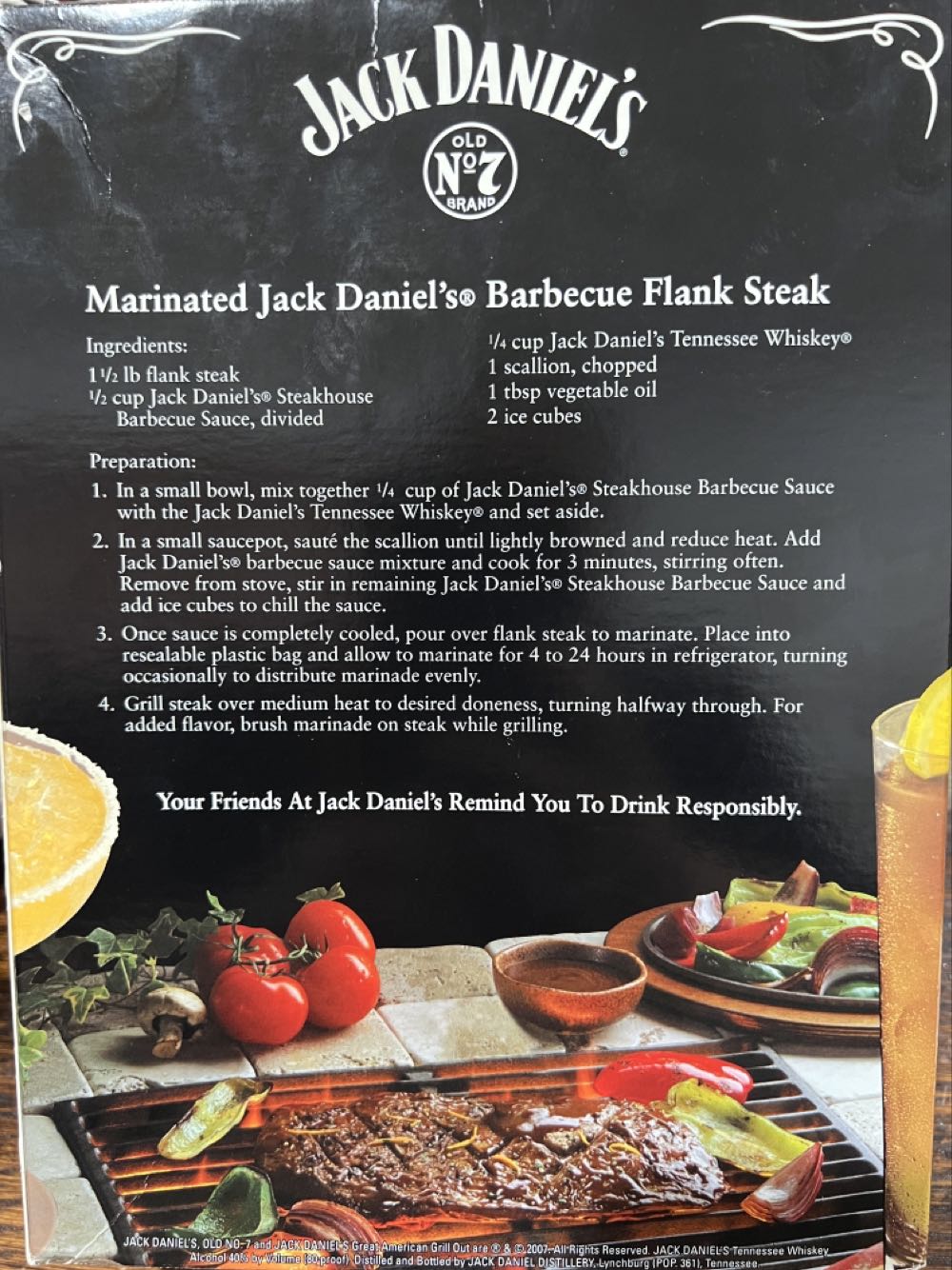 Set Black Label BBQ Sauce - Jack Daniel’s Distillery, Lynchburg, TN (750 mL) alcohol collectible [Barcode 082184246733] - Main Image 2