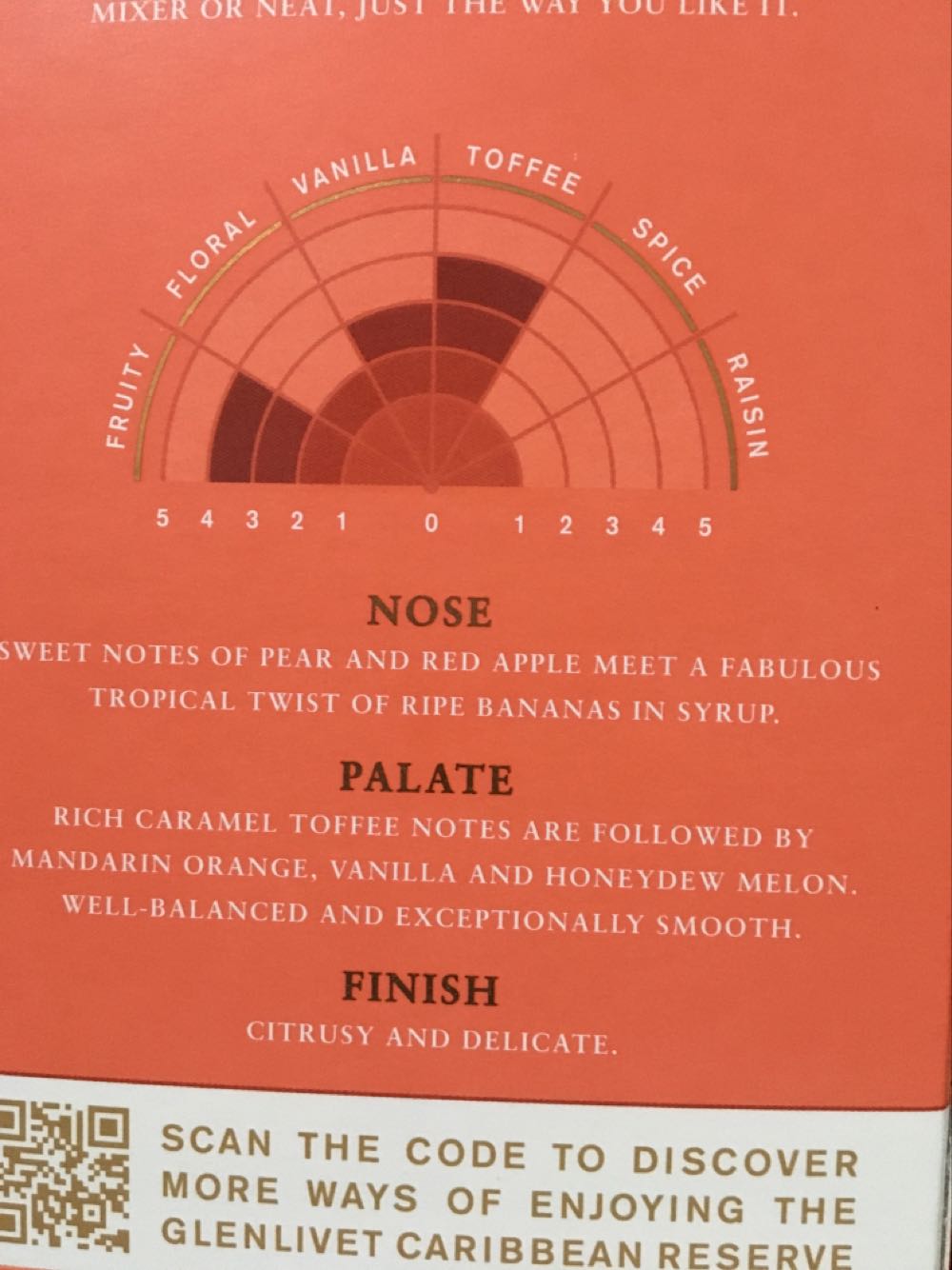 Glenlivet Caribbean Reserve - The Glenlivet Distillery (750 mL) alcohol collectible [Barcode 5000299627471] - Main Image 4