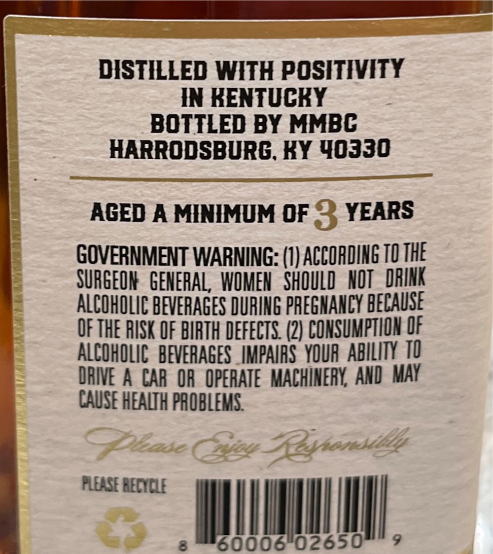 Mr. & Mrs. Bourbon - Distilled In Kentucky (750 mL) alcohol collectible [Barcode 860006026509] - Main Image 2