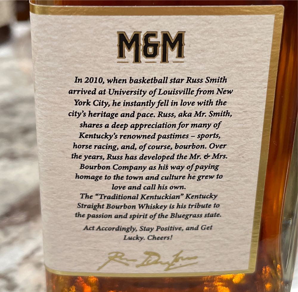 Mr. & Mrs. Bourbon - Distilled In Kentucky (750 mL) alcohol collectible [Barcode 860006026509] - Main Image 3