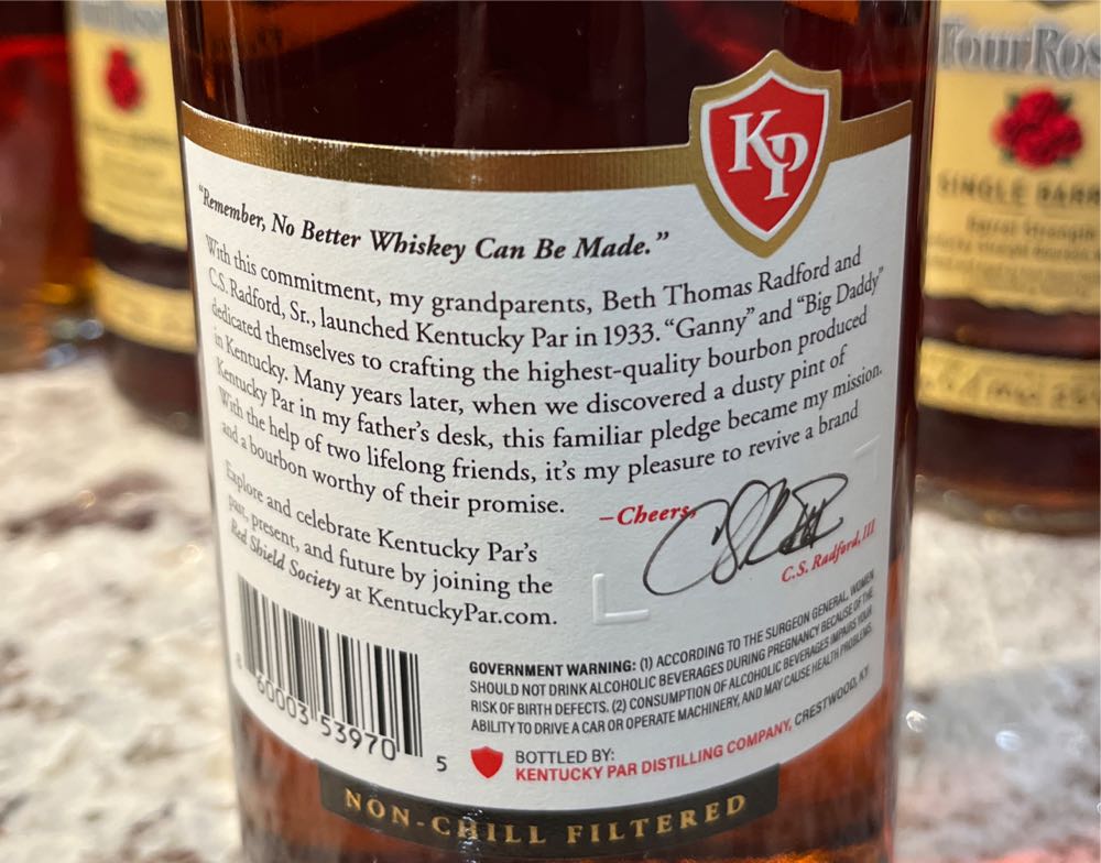 Kentucky Par 12 yr old - KY Par Distilling Company (750 mL) alcohol collectible [Barcode 860003539705] - Main Image 2