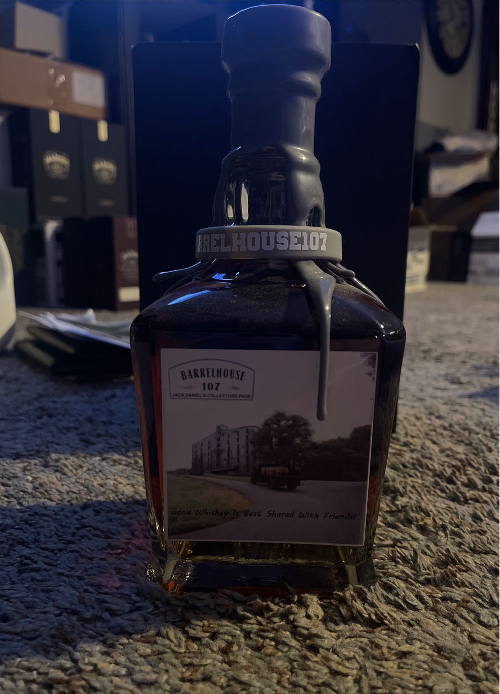 Barrelhouse 107 - Gray dipped Friends - Jack Daniel’s (750 mL) alcohol collectible [Barcode 082184087008] - Main Image 1