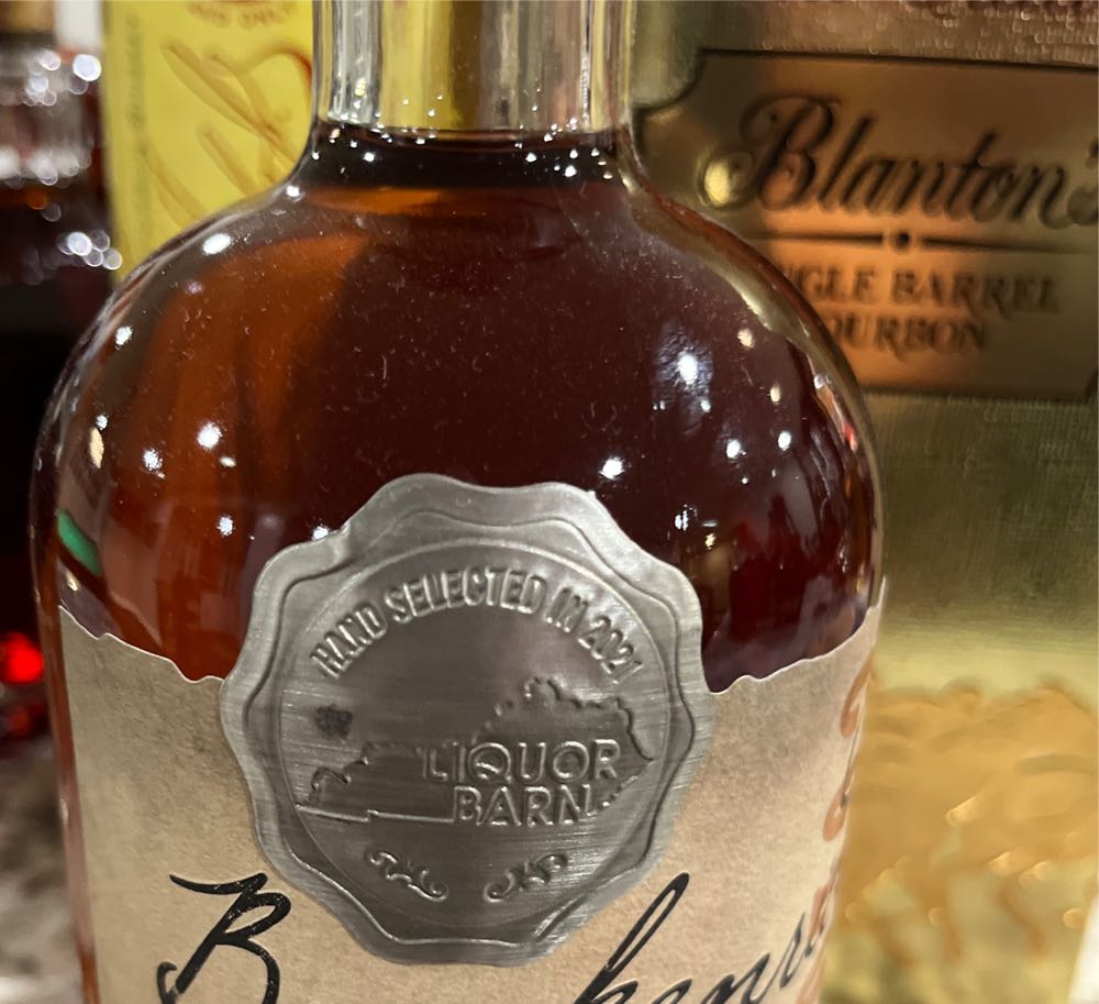 Breckinridge Single Barrel  (750 mL) alcohol collectible [Barcode 853826005243] - Main Image 2