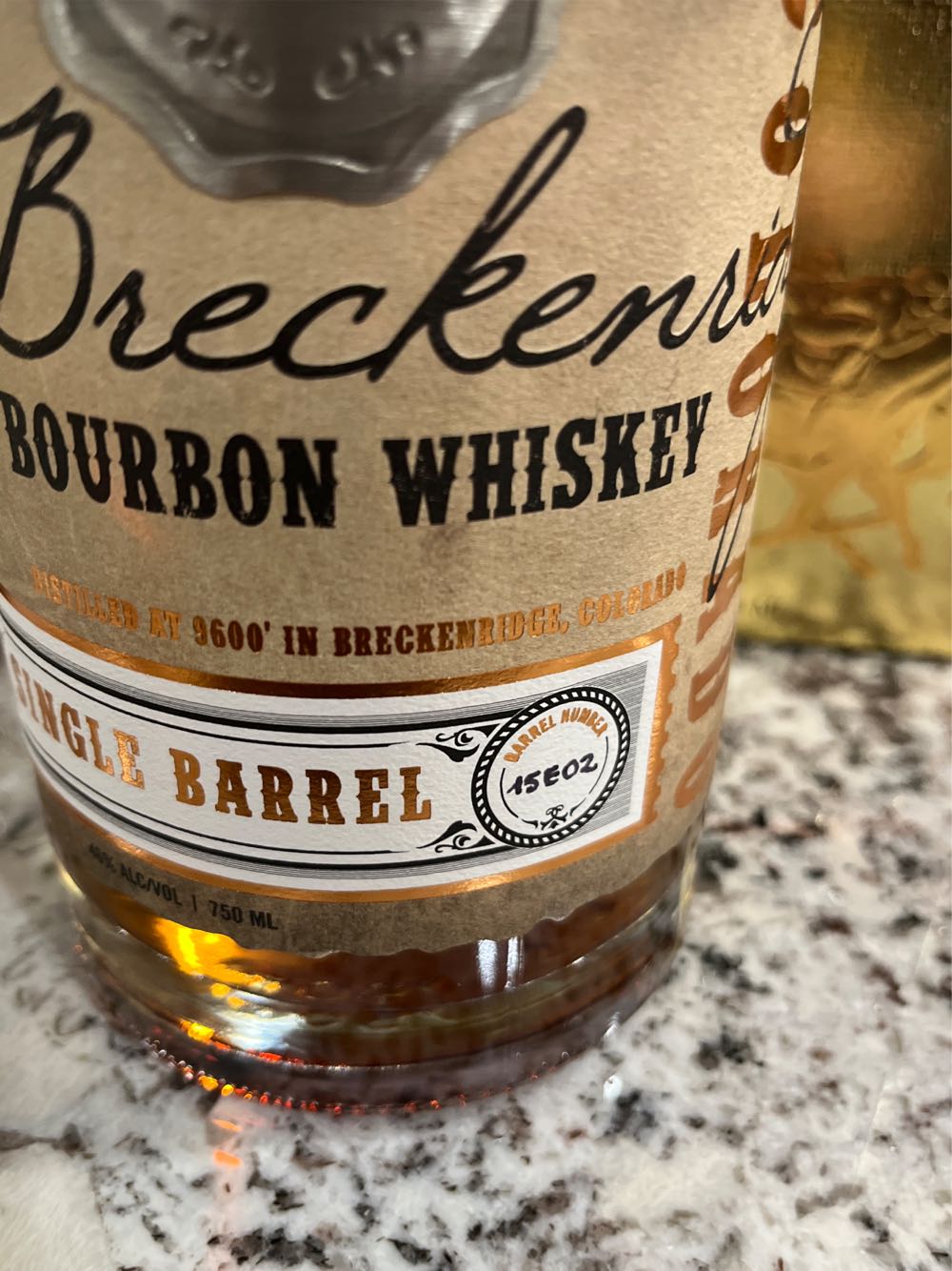 Breckinridge Single Barrel  (750 mL) alcohol collectible [Barcode 853826005243] - Main Image 3