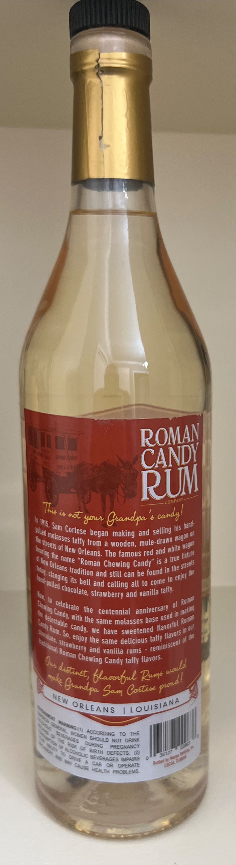 Roman Candy Rum - Roman Candy Rum Company (750 mL) alcohol collectible - Main Image 2