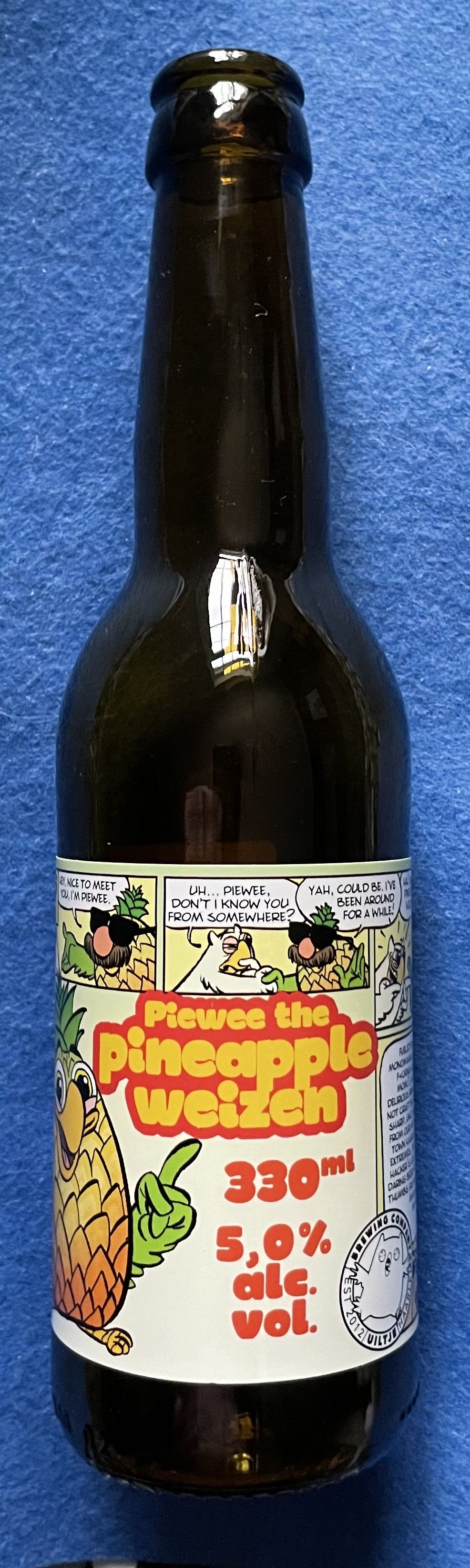Piewee The Pineapple Weizen - Uiltje Brewing Company (330 mL) alcohol collectible [Barcode 8719325257038] - Main Image 2