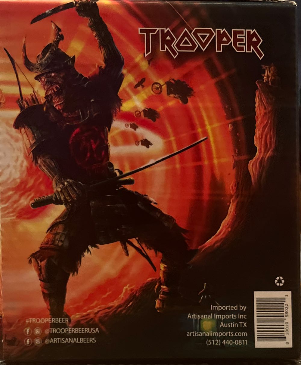 Iron Maiden Trooper Fear Of The Dark Gift Tin ... - Robinsons Brewery alcohol collectible [Barcode 810010580221] - Main Image 3