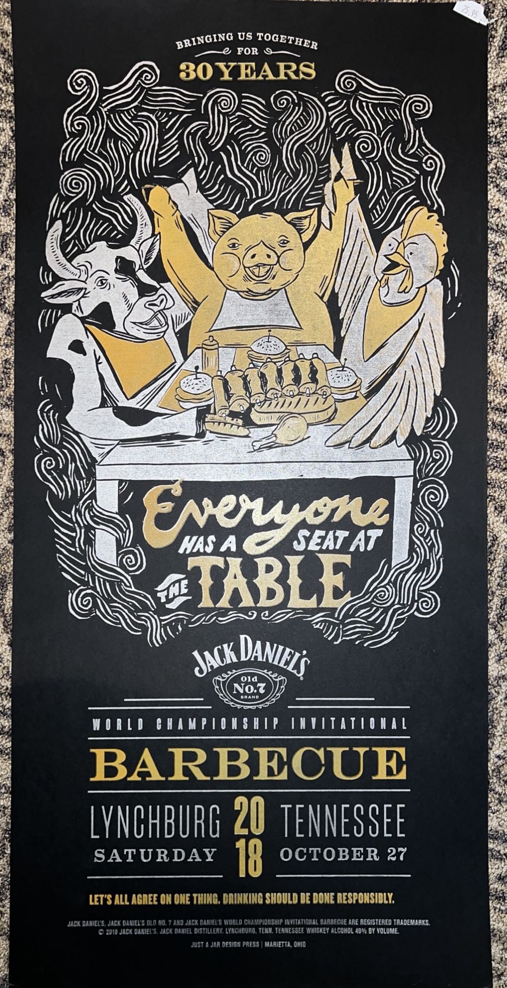 BBQ Poster 2018 - Jack Daniel’s Distillery, Lynchburg, TN alcohol collectible - Main Image 2