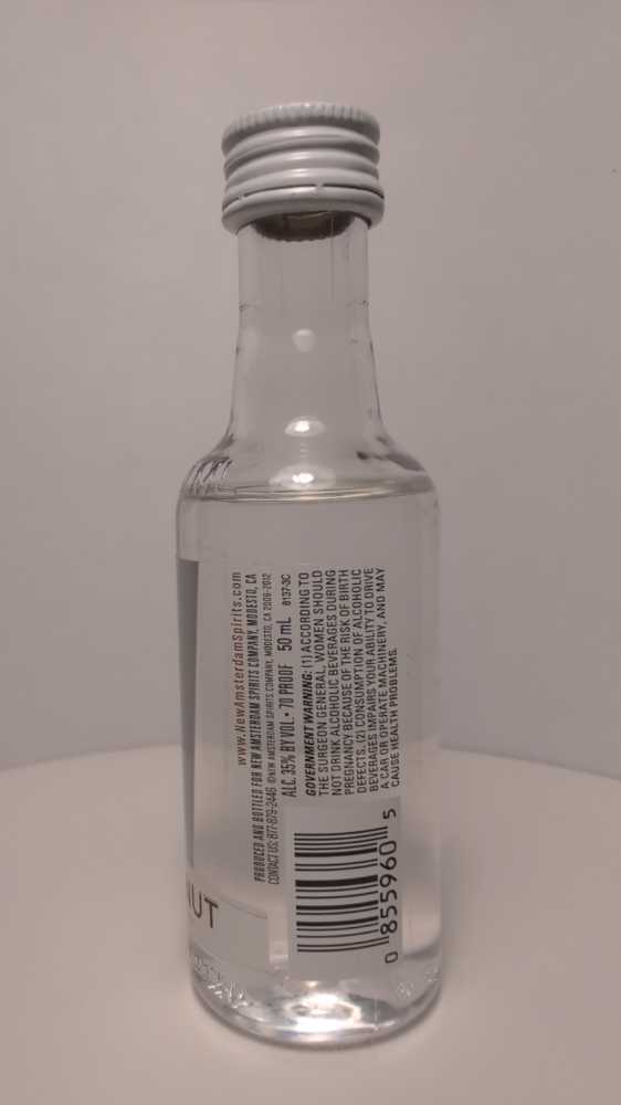 New Amsterdam Coconut Flavored Vodka - New Amsterdam Spirits Company (50 mL) alcohol collectible [Barcode 085000005965] - Main Image 4