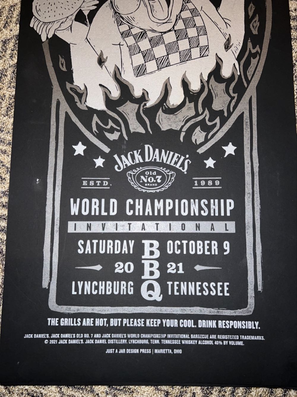 BBQ Poster 2021 - Jack Daniel’s Distillery, Lynchburg, TN alcohol collectible - Main Image 4