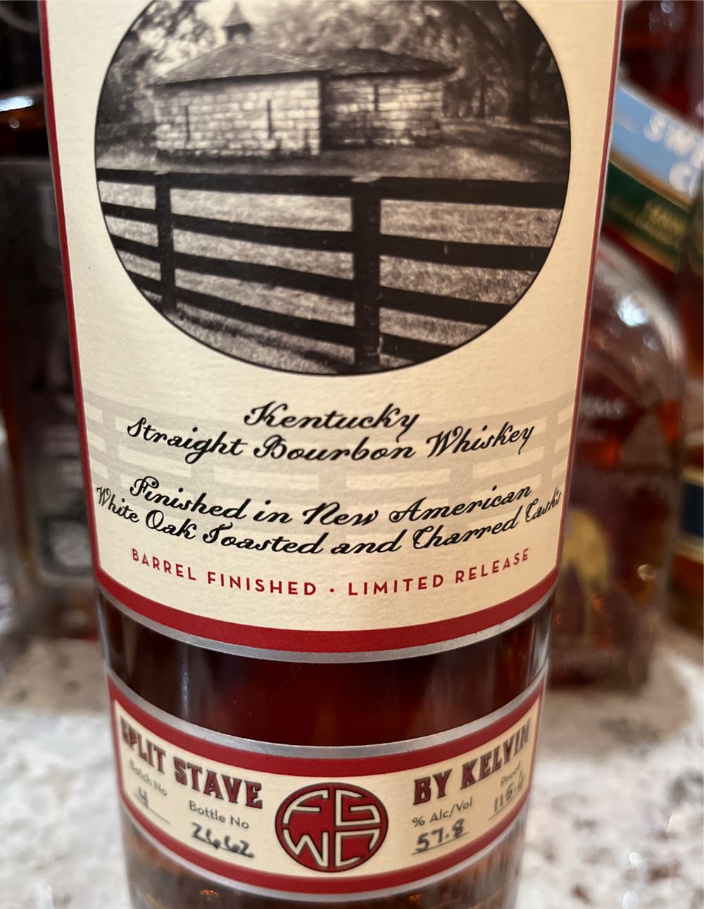 Four Gate Split Stave By Kelvin - Four Gate Whiskey Company (750 mL) alcohol collectible [Barcode 860001225464] - Main Image 2