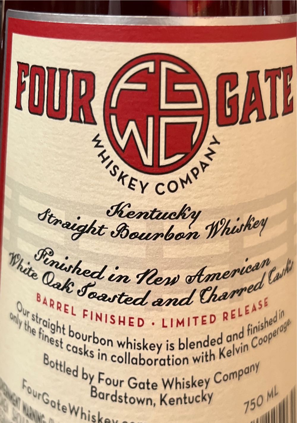 Four Gate Split Stave By Kelvin - Four Gate Whiskey Company (750 mL) alcohol collectible [Barcode 860001225464] - Main Image 3