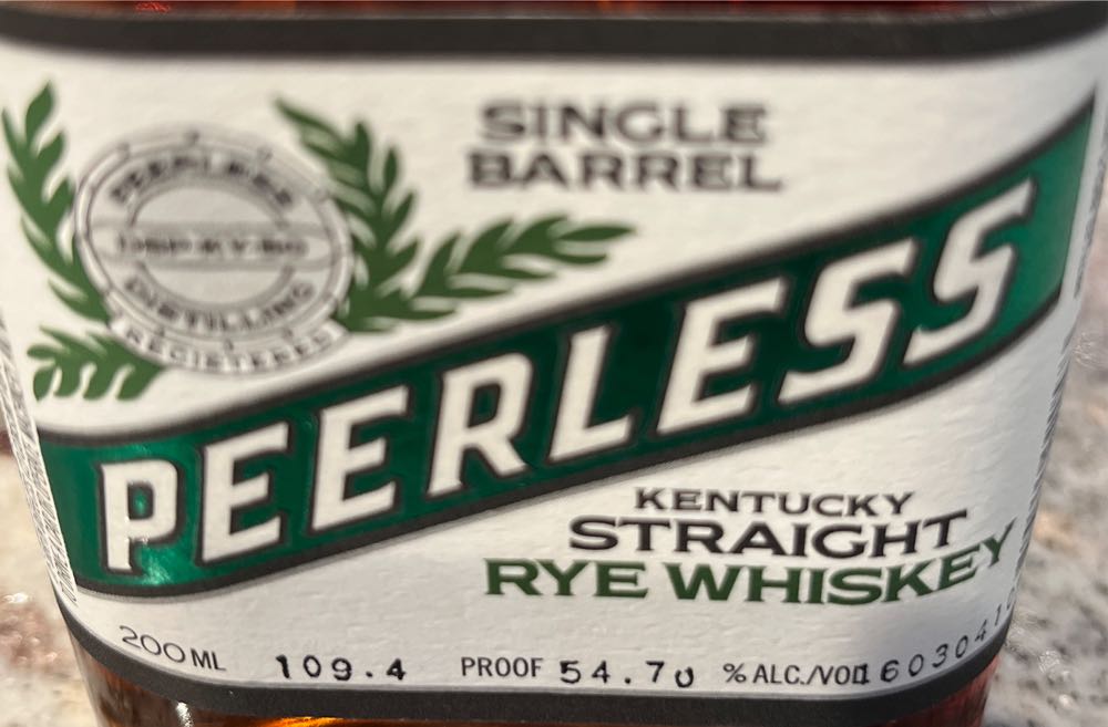 Peerless Single Barrel Collection - Kentucky Peerless Distilling Co. (200 mL) alcohol collectible [Barcode 813555020573] - Main Image 3