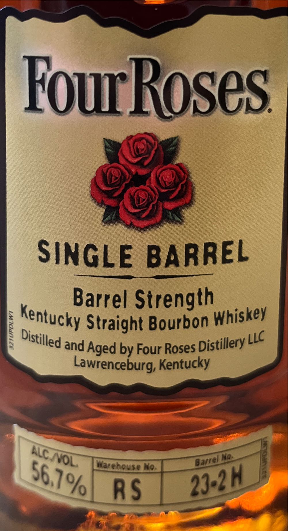 Four Roses Single Barrel Barrel Strength Private Selection (OBSO) - Four Roses Distillery, Lawrenceburg, KY (750 mL) alcohol collectible [Barcode 040063400294] - Main Image 4