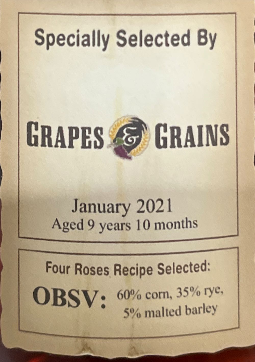 Four Roses OBSV - Four Roses (750 mL) alcohol collectible - Main Image 2