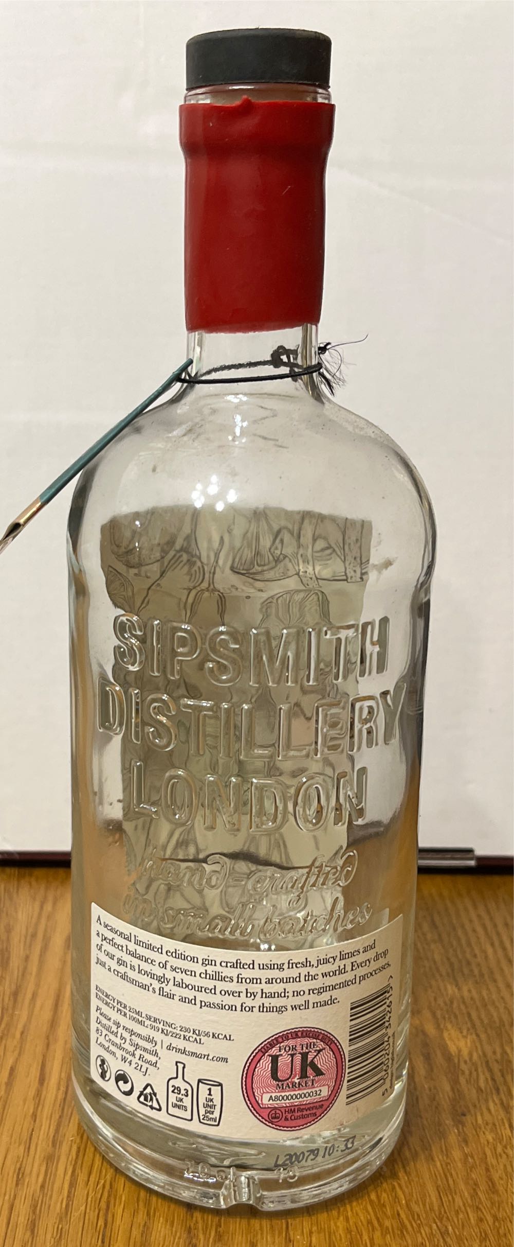 Sipsmith Chilli And Lime - Sipsmith (700 mL) alcohol collectible [Barcode 5060204342615] - Main Image 4