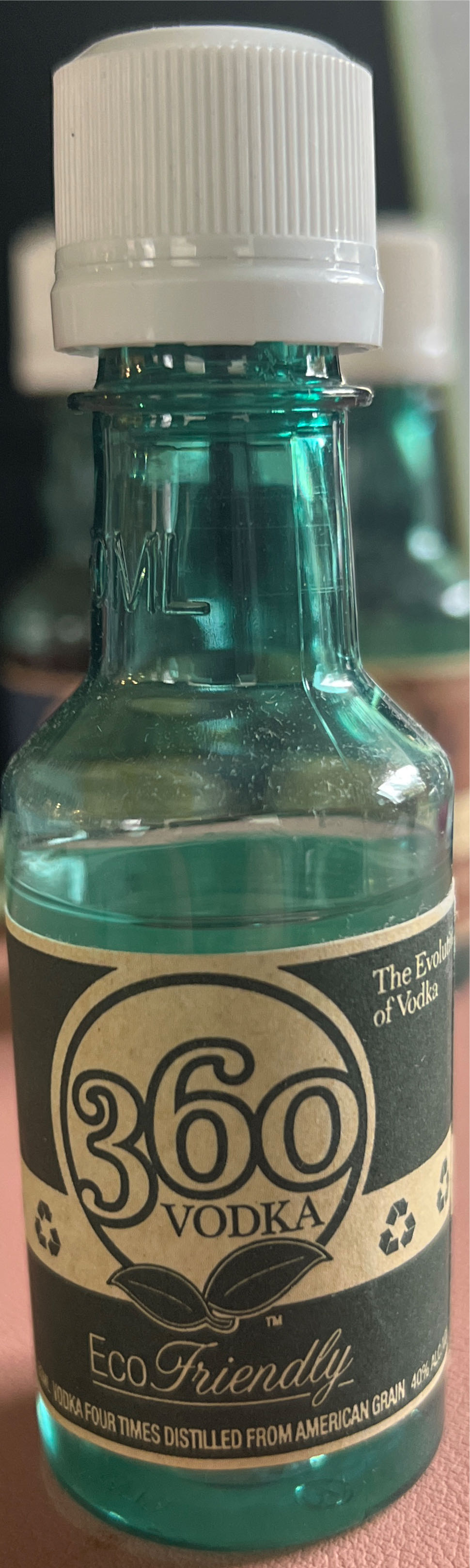 360 Eco Friendly - Earth Friendly Distilling Company (50 mL) alcohol collectible [Barcode 085592133787] - Main Image 2