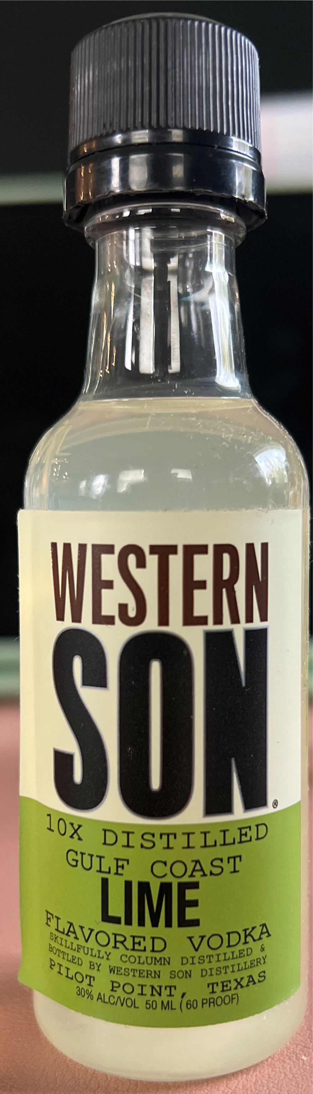 Western Son Lime Vodka  (50 mL) alcohol collectible [Barcode 855939007152] - Main Image 2