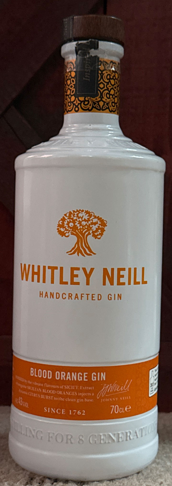 Whitley Neill - Blood Orange Gin  alcohol collectible [Barcode 5011166056256] - Main Image 2