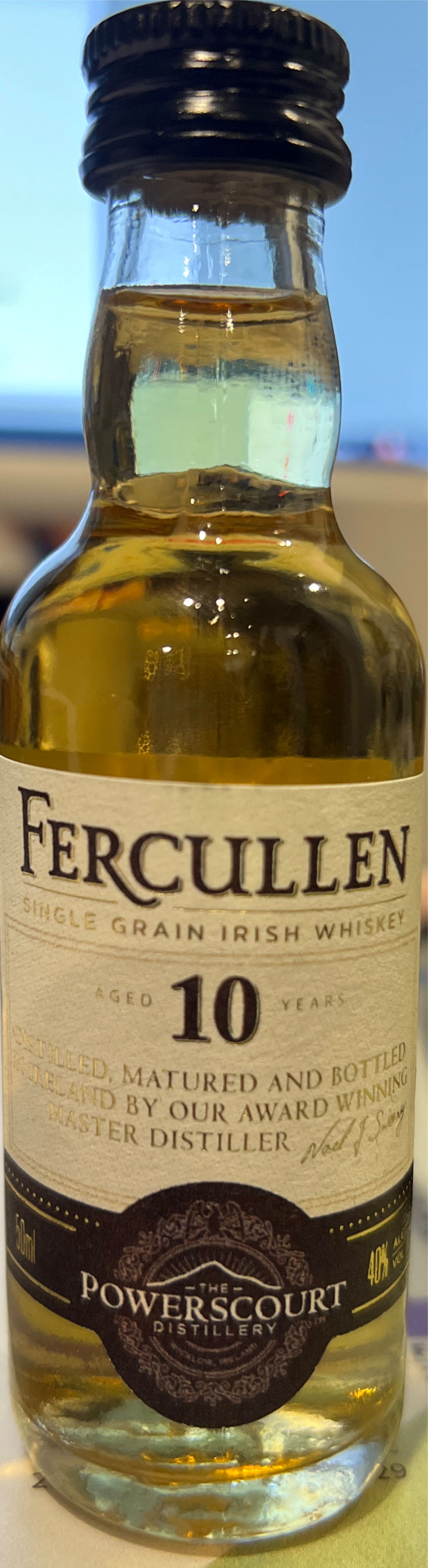 Fercullen 10 Year Old Irish Whiskey   (50 mL) alcohol collectible [Barcode 5391533850107] - Main Image 2