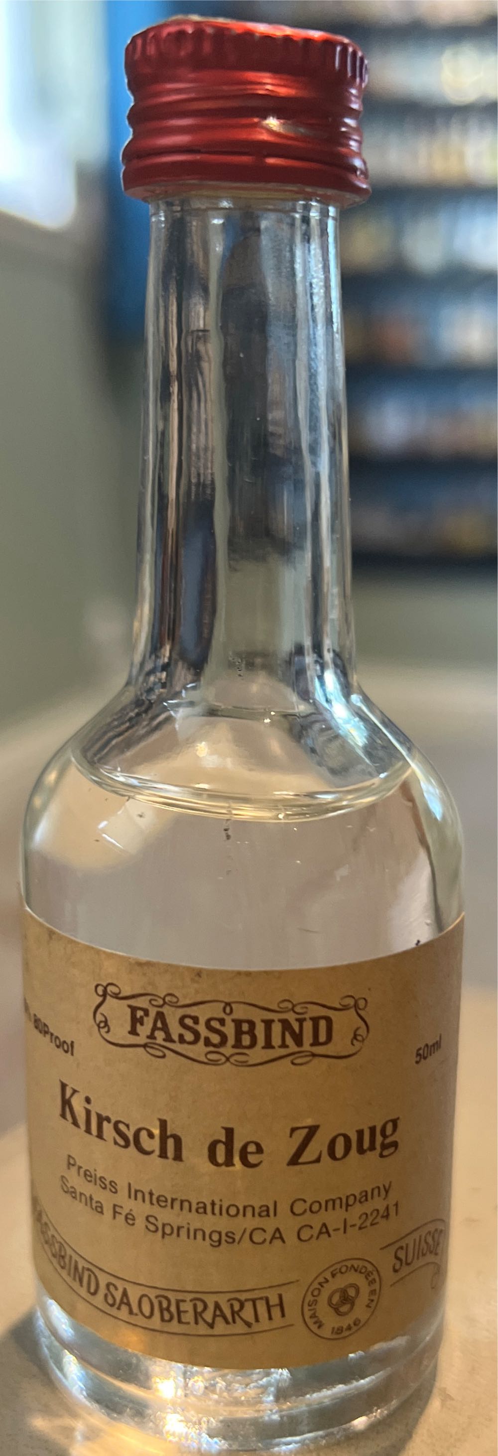 Fassbind Brandy  alcohol collectible - Main Image 3