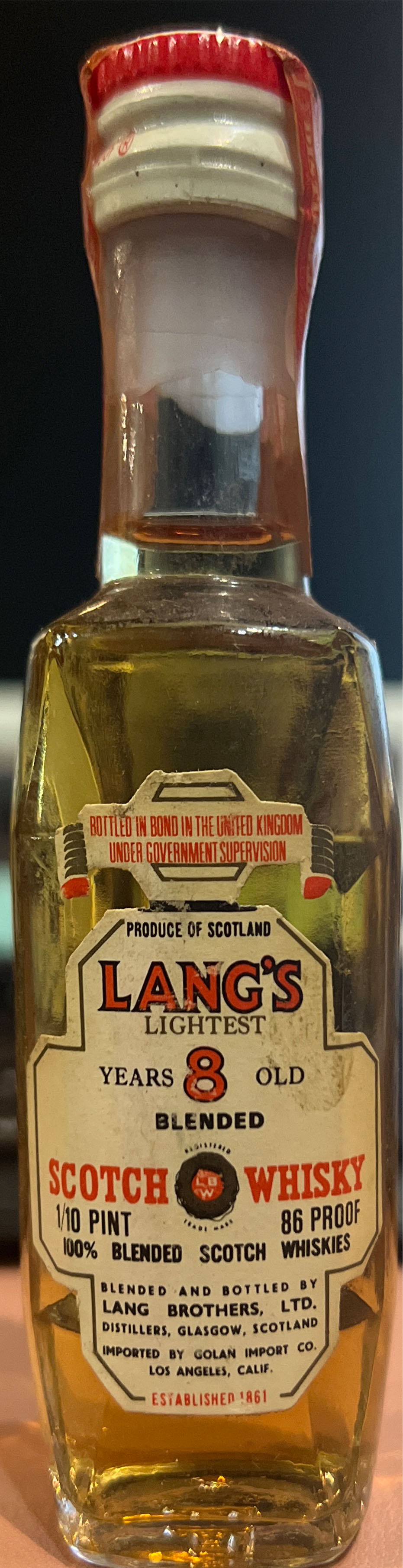 Langs Scotch  alcohol collectible - Main Image 2