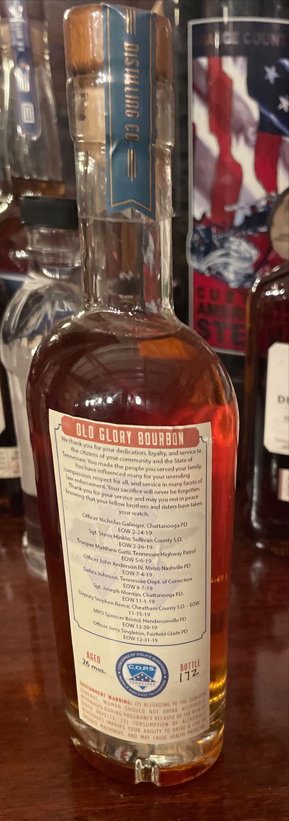 Old Glory Bourbon Whiskey - Old Glory Distilling (375 mL) alcohol collectible - Main Image 2