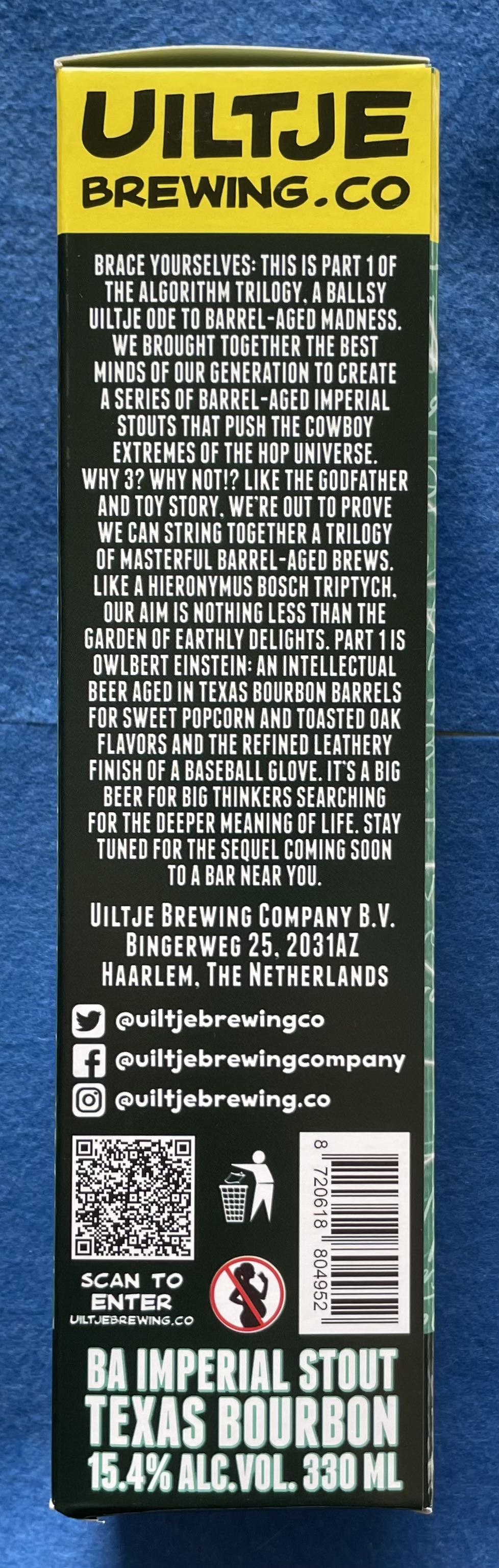 The Algorithm Pt.1 - Uiltje Brewing Company (330 mL) alcohol collectible [Barcode 8720618804952] - Main Image 2