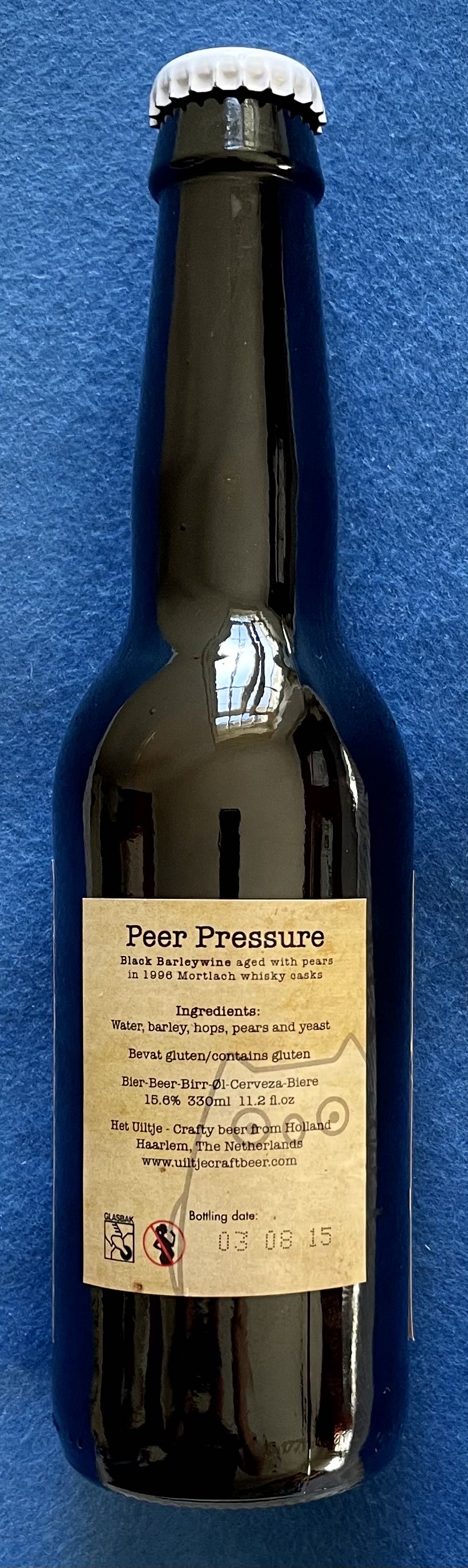 Peer Pressure - Uiltje Brewing Company (330 mL) alcohol collectible - Main Image 2