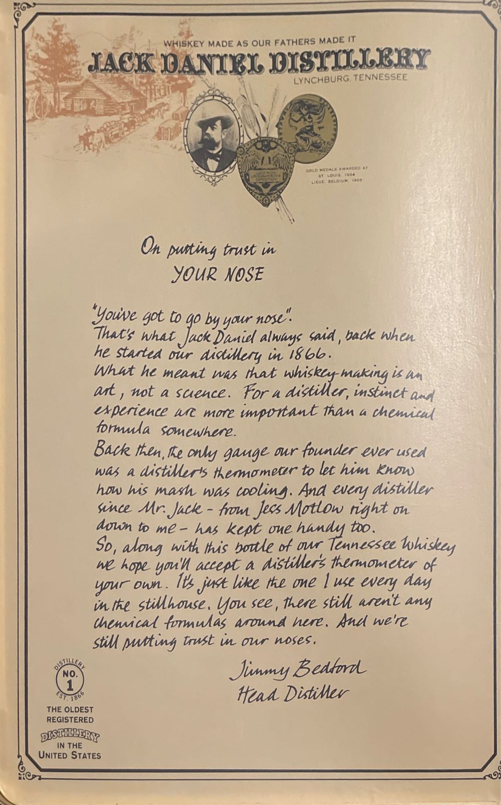 Tin - Jimmy Bedford Thermometer - Jack Daniel’s (750 mL) alcohol collectible - Main Image 2