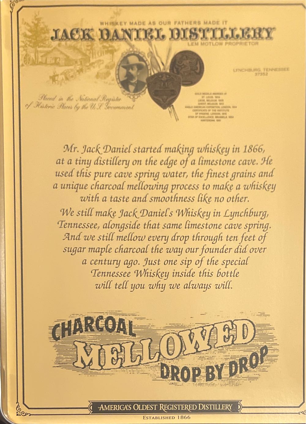 Tin - Black Label  - Jack Daniel’s (750 mL) alcohol collectible - Main Image 2