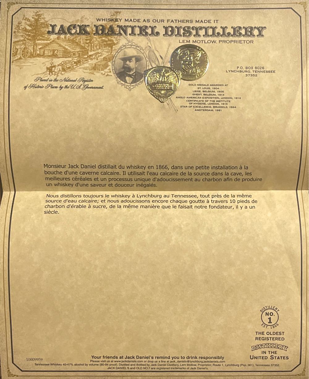 Tin - Black Label  - Jack Daniel’s (750 mL) alcohol collectible - Main Image 3