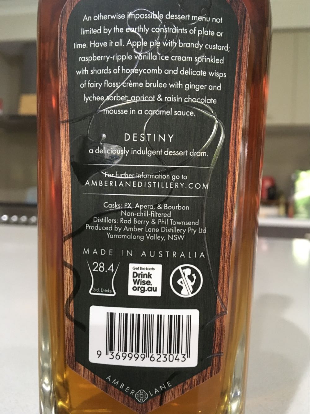 Amber Lane Destiny - Amber Lane (700 mL) alcohol collectible [Barcode 9369999623043] - Main Image 3