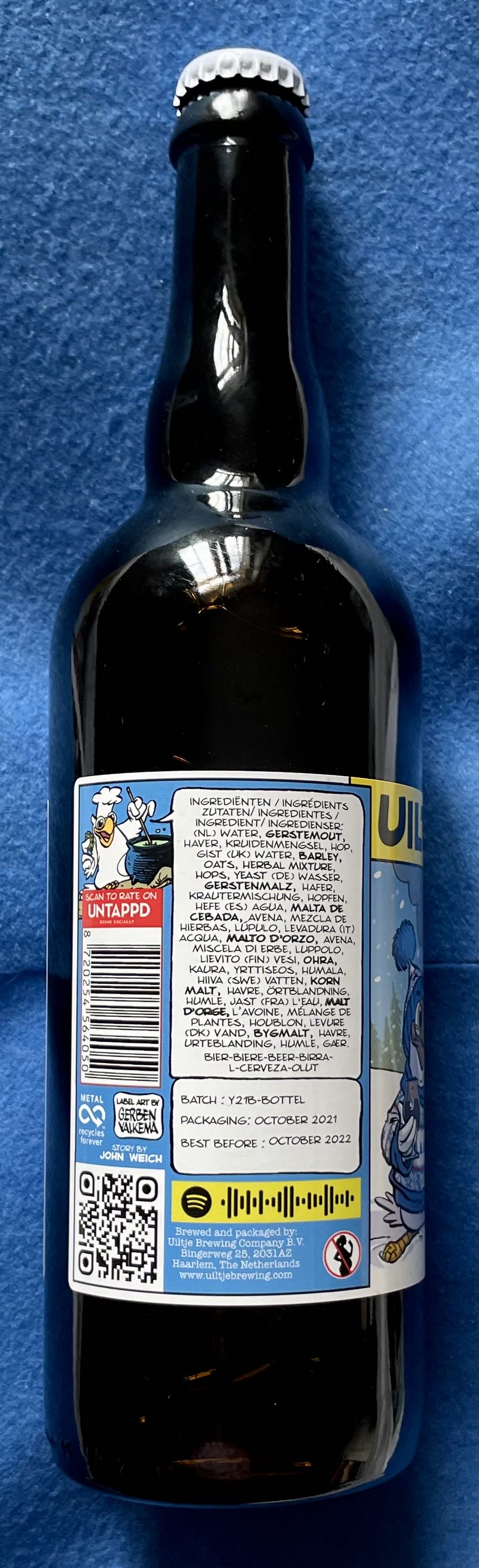 Most Wonderful Time For A Beer - Uiltje Brewing Company (750 mL) alcohol collectible [Barcode 8720254564050] - Main Image 3